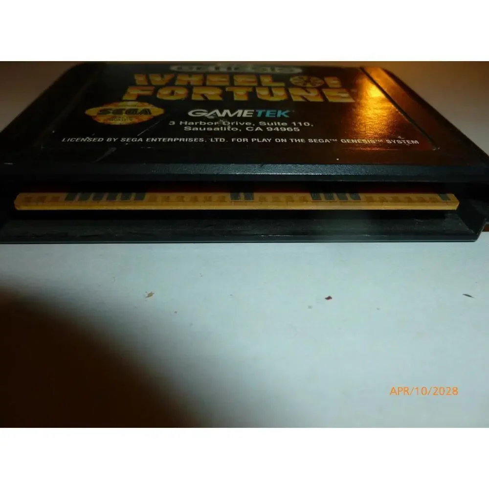 Wheel‎ of Fortune Sega Genesis 16-Bit Video Game Cartridge GameTek 1992 Vintage